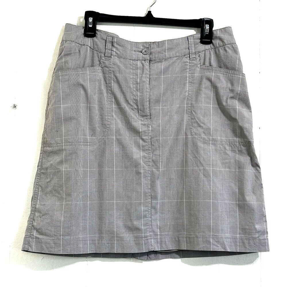 Daily Sports Women’s Plaid Golf Skort Size 10 Ivory Cream Stretch Skort Sport